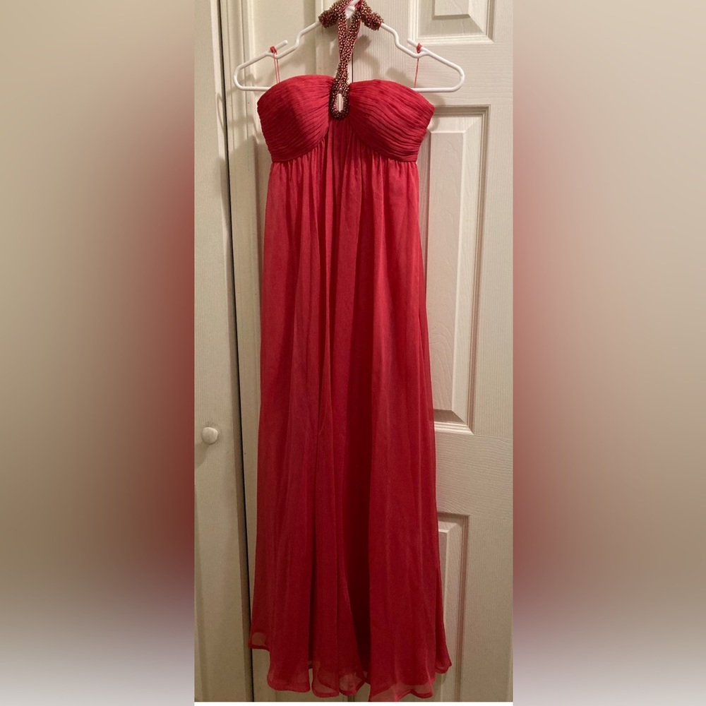 Red chiffon dress size s